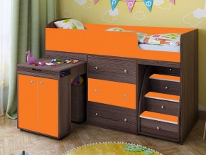Кровать чердак Малыш 70х160 бодега-оранжевый в Миассе - miass.magazinmebel.ru | фото