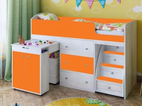 Кровать чердак Малыш 80х180 Винтерберг-оранжевый в Миассе - miass.magazinmebel.ru | фото