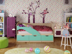 Кровать Дельфин-1 1600 Бирюза матовая в Миассе - miass.magazinmebel.ru | фото