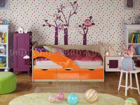 Кровать Дельфин-1 1600 Оранжевый металлик в Миассе - miass.magazinmebel.ru | фото