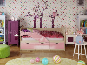 Кровать Дельфин-1 1600 Розовый металлик в Миассе - miass.magazinmebel.ru | фото
