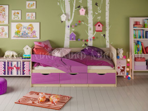 Кровать Дельфин 1600 Фиолетовый металлик в Миассе - miass.magazinmebel.ru | фото