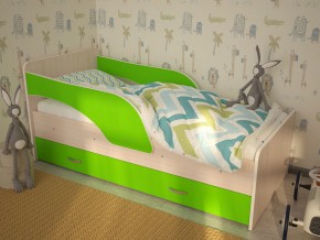 Кровать детская Максимка млечный дуб-лайм в Миассе - miass.magazinmebel.ru | фото