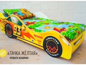 Кровать детская машина Тачка Желтая в Миассе - miass.magazinmebel.ru | фото