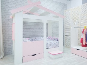 Кровать детская Теремок без ящика розовая в Миассе - miass.magazinmebel.ru | фото - изображение 2