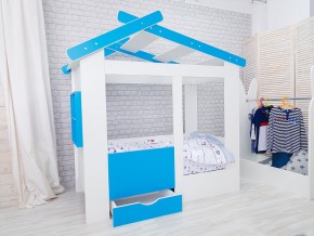 Кровать детская Теремок с ящиком лазурь в Миассе - miass.magazinmebel.ru | фото