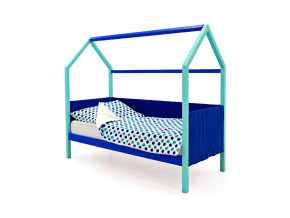 Кровать-домик мягкий Svogen мятно-синий в Миассе - miass.magazinmebel.ru | фото