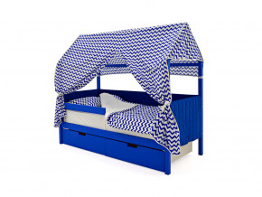 Кровать-домик мягкий Svogen с ящиками и бортиком синий в Миассе - miass.magazinmebel.ru | фото - изображение 3