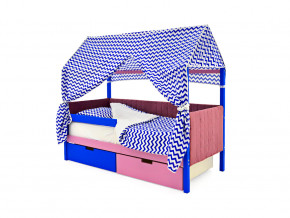 Кровать-домик мягкий Svogen с ящиками и бортиком синий-лаванда в Миассе - miass.magazinmebel.ru | фото - изображение 3