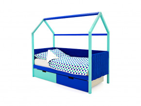 Кровать-домик мягкий Svogen с ящиками мятно-синий в Миассе - miass.magazinmebel.ru | фото