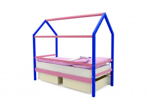 Кровать-домик Svogen с ящиками и бортиком синий-лаванда в Миассе - miass.magazinmebel.ru | фото - изображение 3