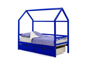 Кровать-домик Svogen с ящиками синий в Миассе - miass.magazinmebel.ru | фото