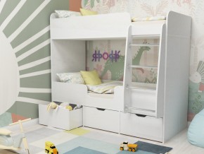 Кровать двухъярусная Малыш двойняшка белый в Миассе - miass.magazinmebel.ru | фото