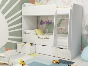 Кровать двухъярусная Малыш двойняшка белый феритейл в Миассе - miass.magazinmebel.ru | фото