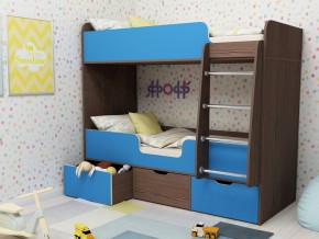 Кровать двухъярусная Малыш двойняшка бодега-голубой в Миассе - miass.magazinmebel.ru | фото - изображение 1