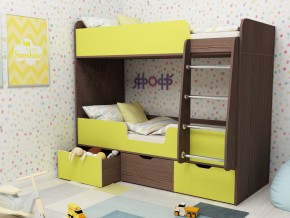 Кровать двухъярусная Малыш двойняшка бодега-лайм в Миассе - miass.magazinmebel.ru | фото