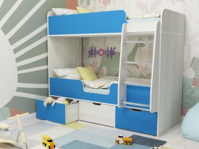 Кровать двухъярусная Малыш двойняшка винтерберг-голубой в Миассе - miass.magazinmebel.ru | фото - изображение 1
