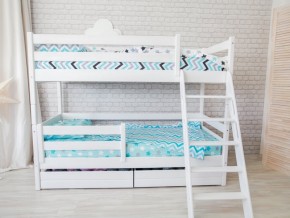 Кровать двухъярусная Сонечка с наклонной лестницей и ящиками в Миассе - miass.magazinmebel.ru | фото - изображение 1
