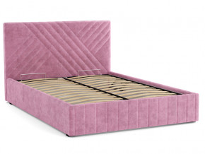 Кровать Гамма 1400 с основанием велюр тенерифе розовый в Миассе - miass.magazinmebel.ru | фото - изображение 2
