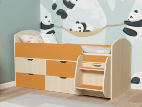 Кровать Малыш-7 Дуб-Оранжевый в Миассе - miass.magazinmebel.ru | фото - изображение 1