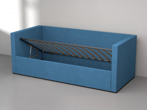 Кровать мягкая с подъёмным механизмом арт. 030 синий в Миассе - miass.magazinmebel.ru | фото - изображение 2