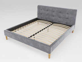 Кровать Пайли 1400 серый в Миассе - miass.magazinmebel.ru | фото - изображение 1