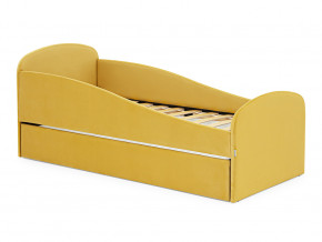 Кровать с ящиком Letmo горчичный (велюр) в Миассе - miass.magazinmebel.ru | фото - изображение 1
