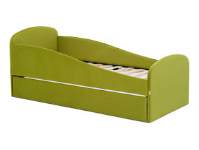 Кровать с ящиком Letmo оливковый (велюр) в Миассе - miass.magazinmebel.ru | фото - изображение 1