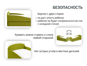 Кровать с ящиком Letmo оливковый (велюр) в Миассе - miass.magazinmebel.ru | фото - изображение 13