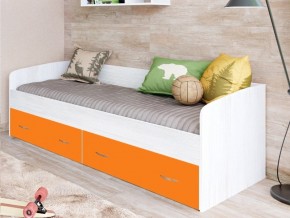 Кровать с выкатными ящиками Винтерберг, оранжевый в Миассе - miass.magazinmebel.ru | фото