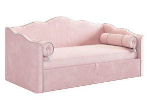 Кровать софа Лея 900 велюр нежно-розовый/галька в Миассе - miass.magazinmebel.ru | фото