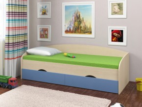 Кровать Соня 2 дуб молочный-голубой в Миассе - miass.magazinmebel.ru | фото - изображение 1