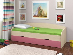 Кровать Соня 2 дуб молочный-розовый в Миассе - miass.magazinmebel.ru | фото