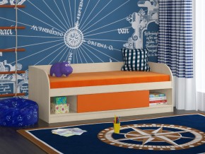 Кровать Соня 4 дуб молочный-оранжевый в Миассе - miass.magazinmebel.ru | фото