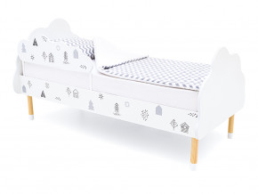 Кровать Stumpa Облако с бортиком рисунок Домики в Миассе - miass.magazinmebel.ru | фото