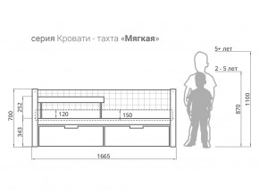 Кровать-тахта мягкая Svogen с ящиками и бортиком бежево-белый в Миассе - miass.magazinmebel.ru | фото - изображение 2