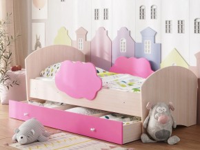 Кровать Тучка с ящиком дуб-розовый в Миассе - miass.magazinmebel.ru | фото