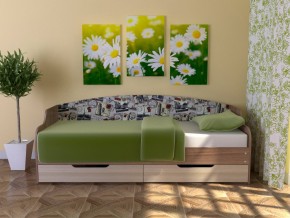Кровать Юниор Тип 2 Микровелюр-марки 800х1600 в Миассе - miass.magazinmebel.ru | фото