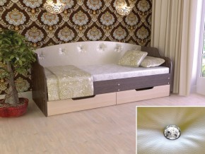 Кровать Юниор Тип 2 Венге/дуб молочный 800х1600 в Миассе - miass.magazinmebel.ru | фото