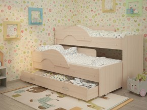 Кровать выкатная Радуга с ящиком 80х160 млечный дуб в Миассе - miass.magazinmebel.ru | фото