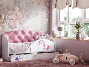 Кровать Звездочка с бортиком Белый-розовый в Миассе - miass.magazinmebel.ru | фото - изображение 1