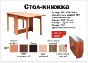 Прямой стол-книжка венге в Миассе - miass.magazinmebel.ru | фото - изображение 2