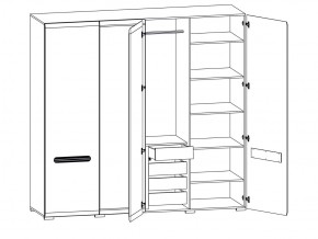 Шкаф 205-SZF2D2L/21/22 Ацтека белый в Миассе - miass.magazinmebel.ru | фото - изображение 2