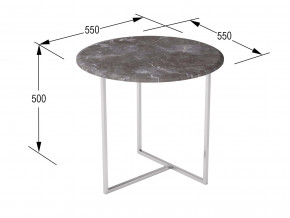 Стол журнальный Альбано серый мрамор в Миассе - miass.magazinmebel.ru | фото - изображение 2
