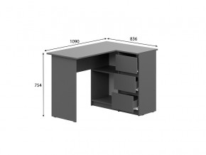 Стол угловой Денвер Графит серый в Миассе - miass.magazinmebel.ru | фото - изображение 2