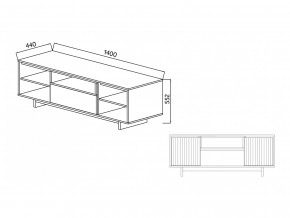 Тумба для ТВА Moderno-1400 Ф5 в Миассе - miass.magazinmebel.ru | фото - изображение 5