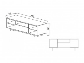 Тумба для ТВА Moderno-1400 Ф6 в Миассе - miass.magazinmebel.ru | фото - изображение 4