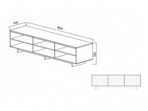 Тумба для ТВА Moderno-1800 Ф1 в Миассе - miass.magazinmebel.ru | фото - изображение 2