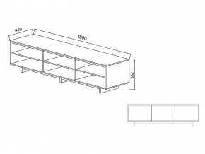 Тумба для ТВА Moderno-1800 Ф6 в Миассе - miass.magazinmebel.ru | фото - изображение 4