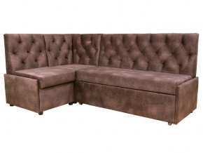 Угловой диван Призма со стяжкми коричневый со спальным местом в Миассе - miass.magazinmebel.ru | фото